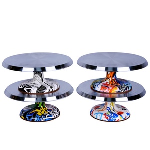 12in Aluminium Alloy Non-slip Rotating Revolving Baking Supplies Cake Decorating Tools Cake Stand Turntable With Rubber Bottom - Product Image 1
