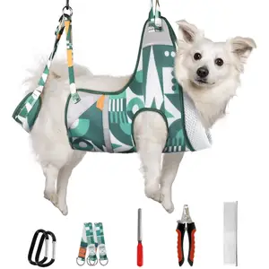 Wholesale Custom Print Pet Grooming Hammock Set,Dog Nail Grooming Hammock Harness For Bathing