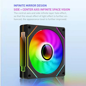 UPSIREN UF-1 PRISM <span class=keywords><strong>4</strong></span> PRO Ventilador do chassi do computador 12 cm ARGB <span class=keywords><strong>4</strong></span> Pinos <span class=keywords><strong>PWM</strong></span> Ventilador de refrigeração silencioso 12 V Grande Volume de ar 45.2CFM/600-1500 RPM - Product Image 3