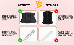 Girovita Cincher Colombianas da donna biancheria intima 9 ossa <span class=keywords><strong>in</strong></span> acciaio Torso corto <span class=keywords><strong>in</strong></span> lattice 7 pollici - Product Image 6