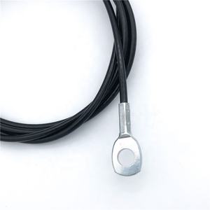 Cable de gimnasio recubierto de vinilo negro galvanizado, cuerda de alambre de acero con bola de nailon, polea de nailon de repuesto, Cable de gimnasio - Product Image 1
