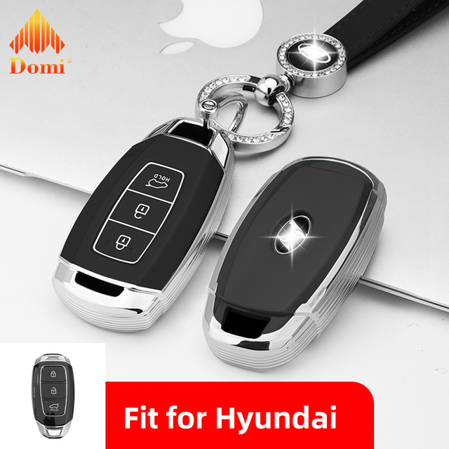 DM Silver Line TPU Hot Sale Car Key Case Accessories for Hyundai Solaris HB20 Veloster SR IX35 Accent Elantra I30