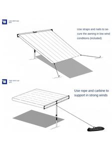 Payung portabel tabir surya dua lapisan, lintas batas kekuatan angin membuka tirai langit tepi laut hiburan air tiup - Product Image 5