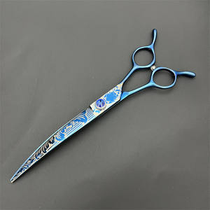 กรรไกรตัดขนสัตว์เลี้ยงบลูสตีล 7.5 นิ้ว ใบมีดตรง สแตนเลสสตีล คุณภาพสูง ระดับมืออาชีพ - Product Image 2