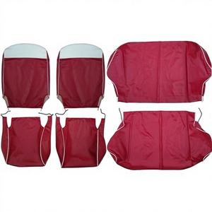 Kit Tappezzeria Generico per FIAT 500 F Completo di Coprisedili Rossi con Cornice Bianca - Product Image 1