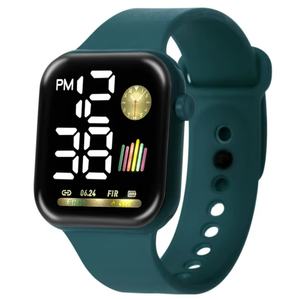 นาฬิกาอิเล็กทรอนิกส์ LED ทรงสี่เหลี่ยมสำหรับคู่รักชายและหญิงเทรนด์แฟชั่นแบบลำลอง - Product Image 4