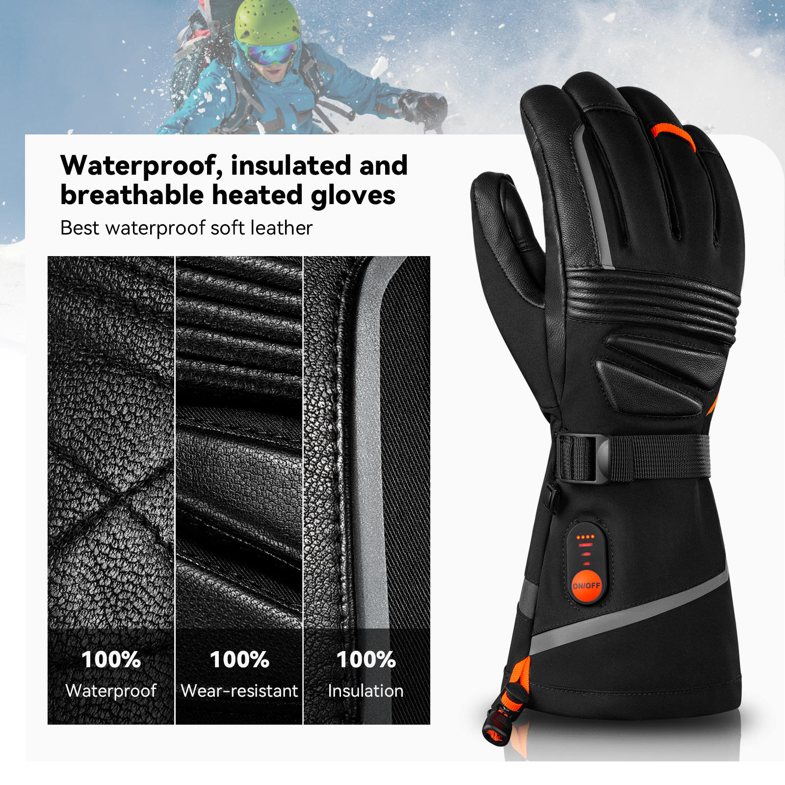 Heated Gloves Best Leather Gloves For Winter Womens Rechargeable