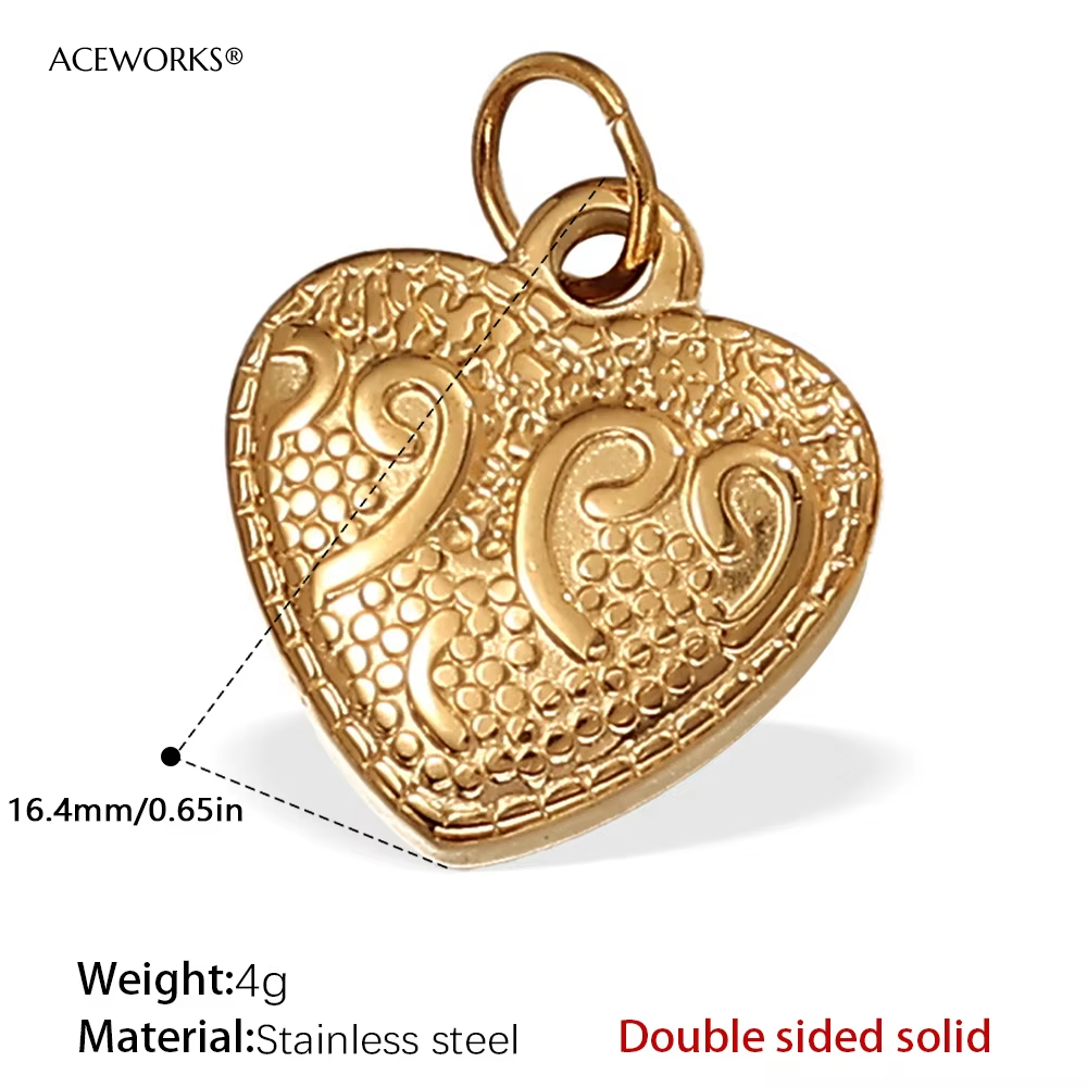 Pj447g double-sided solid Winged Heart pendant