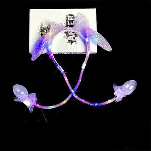 <span class=keywords><strong>Bandeau</strong></span> lumineux <span class=keywords><strong>LED</strong></span> rouge en forme d'oreilles de lapin avec airbag mobile, accessoires de fête néon, vente en gros, 100 pièces - Product Image 6