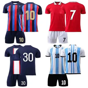 Maillot de football argentin pour hommes, vêtements de football, personnalisé, nouvelle version mondiale, équipe nationale, le moins cher, 2022