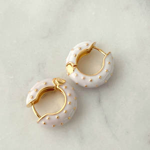 Les meilleures boucles d'oreilles créoles simples en émail noir et blanc <span class=keywords><strong>2022</strong></span> - Product Image 6