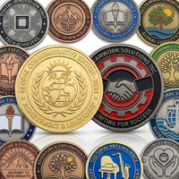 Pièce de monnaie commémorative personnalisée en alliage de zinc bicolore avec logo gravé et détails en relief, vente en gros