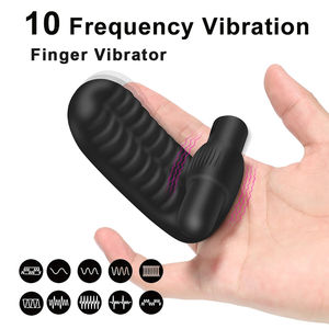 Mainan Seks Sarung Jari Vibrator Pijat Titik G Stimulasi Klitoris Masturbator Wanita untuk Wanita Lesbian Orgasme Produk Dewasa - Product Image 3
