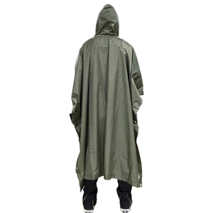 Impermeabile leggero impermeabile in gomma pvc poncho impermeabile con cappuccio a corde - Product Image 1