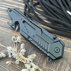 3Cr13 çelik bıçak çok fonksiyonlu çok amaçlı Survival Pocket Knife ile alüminyum sap özelleştirilebilir OEM halat kesici