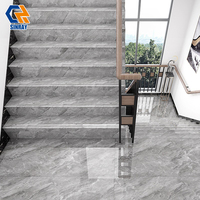 Carrelage de sol pour escalier en céramique polie antidérapante de 470x1200 mm, aspect marbre vert, carrelage pour escalier de maison, marches pour escaliers