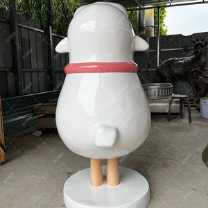 Escultura de Cordero de Fibra de Vidrio para Montar en el Suelo, Figura Decorativa para el Día de San Valentín, Decoración Animal - Product Image 4