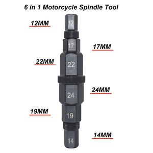 Outil pour axe hexagonal de roue <span class=keywords><strong>avant</strong></span> de <span class=keywords><strong>moto</strong></span>, adaptateur de douille pour axe hexagonal Allen, outil hexagonal Allen 6 en 1 pour axe de <span class=keywords><strong>moto</strong></span> - Product Image 2