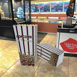 Gobelet en papier jetable à paroi simple pour popcorn, chaud ou froid, avec logo, emballage pour cinéma - Product Image 5