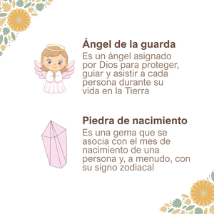 Collar con Colgante de Cadena de Eslabones Religiosos de Acero Inoxidable Fino con Piedra de Nacimiento de Octubre - Colección ÁNGEL GUARDIANO de Cuarzo - Product Image 4