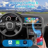 Reproductor Multimedia de Navegación Estéreo para Automóvil con Pantalla LCD Dual de 12.3 Pulgadas para Audi A6 A6L 2005-2011 con Soporte para CarPlay