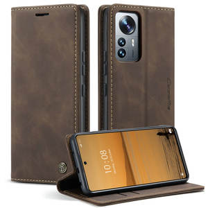 CaseMe PU Funda de cuero magnético para Xiaomi 12 Lite 11 Pro <span class=keywords><strong>PocoX3</strong></span> M3 Stand Coque Flip Wallet Funda protectora Stand - Product Image 1