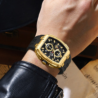 Montre chronographe haut de gamme Curren 8488 pour homme, montre à quartz de haute qualité, bracelet en silicone, étanche, montres de poignet pour affaires