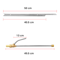 Kit de sablage à eau sous pression professionnel à vente chaude avec composants en laiton et en acier inoxydable Pistolet de sablage de 50 cm