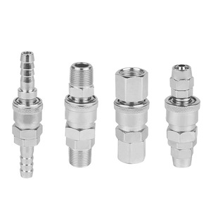 <b>Quick</b> Coupler Pneumatic <b>Connector</b> Metal Air Hose Fitting Internal External Thread 1.2 Pressure Resistance - Product Image 1