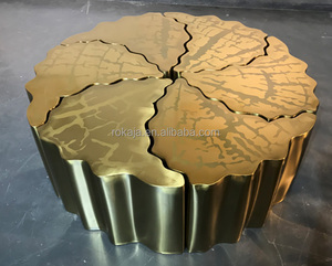 Meilleures ventes : Tables basses <span class=keywords><strong>en</strong></span> forme de souche d'<span class=keywords><strong>arbre</strong></span>, styles variés, designs d'intérieur de luxe, métal doré, tables à cocktail modernes, tables à thé pour hôtel - Product Image 3