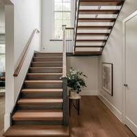 Balustre en bois au design moderne et populaire pour escalier, installation facile, balustrades et rampes en bois massif modernes