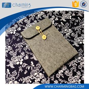 Vente chaude conception unique gris OEM dossier de conception forme sac en feutre pour ordinateur portable - Product Image 3