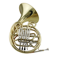 Cor français double à 4 clés, tonalité F/Bb, corps en laiton, tube d'accordage en cupronickel, laque dorée, pour étudiants, ensembles et performances orchestrales
