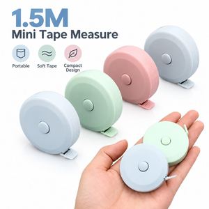 Mètre Ruban Rétractable Mini 1,5 m, Souple, pour Mesure Corporelle (Buste, Taille, Hanche), Idéal Couture et Tailleur, Couleurs Macaron, Logo Personnalisé - Product Image 1