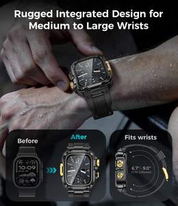 Coque de protection 3 en 1 avec protection d'écran en verre trempé intégrée, étanche, avec bracelet pour <span class=keywords><strong>Apple</strong></span> <span class=keywords><strong>Watch</strong></span> 11/10/9/8/7/6/5/4/SE - Product Image 3