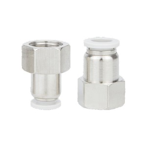 ข้อต่อเร็ว Qingze แบบเกลียวในตรงรุ่น PCF4 M5 PCF6 01 02 ชิ้นส่วนนิวเมติกทองแดง - Product Image 2