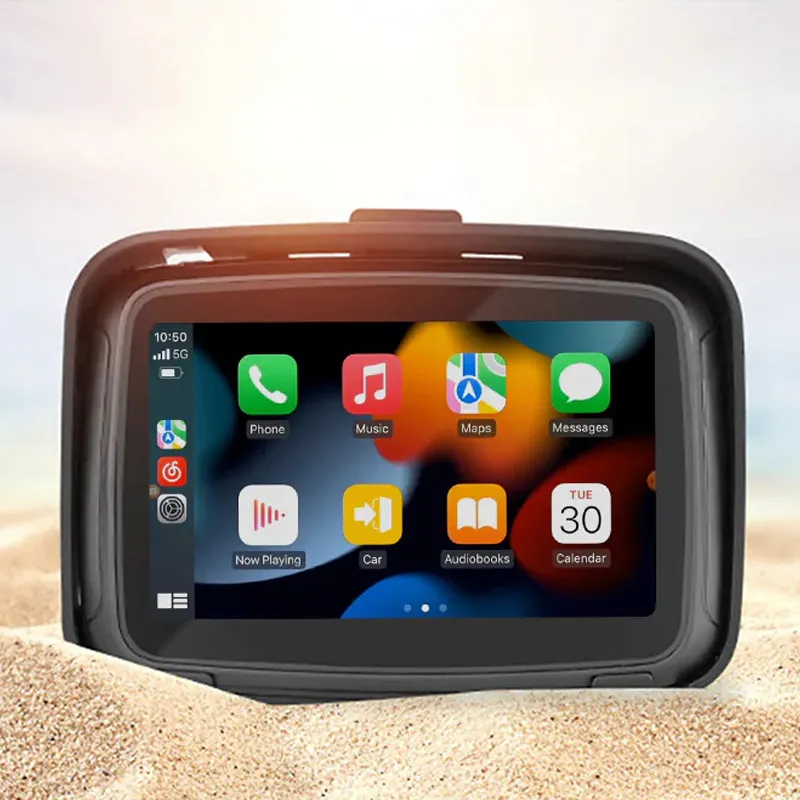 OTTOCAST Wireless Carplay Android Auto Mirroring Motorbike Portable GPS Navigation Screen 5 Inch IP67 Waterproof For Motorcycle