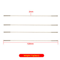 Tiges filetées aux deux extrémités avec un long segment central de 120 mm pour modèles réduits d'avions RC – Pièces de rechange en vrac