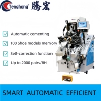 Machine automatique Tenghong pour la pose de semelles et le collage des embouts de chaussures, 9 pinces, mémoire informatique, pour la fabrication de baskets et de chaussures à talons hauts