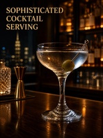Verre à cocktail élégant de 150 ml, robuste, pour commandes en gros, idéal pour les bars de haute cuisine, les hôtels, la dégustation de bières artisanales, la restauration et les banquets.
