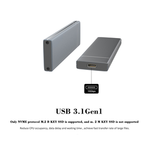 Carcasa de aluminio M2 NVME SSD, adaptador USB 3,1 Gen <span class=keywords><strong>2</strong></span> 10 Gbps a NVME PCIE M.<span class=keywords><strong>2</strong></span>, carcasa de unidad externa para Macbook SSD - Product Image 6