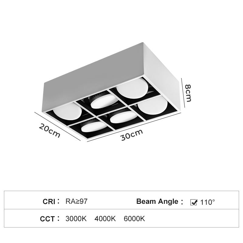 BG53/cambio de color 3000K 4000K 6000K blanco y negro GX53