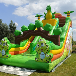 Tobogán Inflable <span class=keywords><strong>de</strong></span> Dinosaurio Verde para Niños, Tobogán Seco Combinado con Material <span class=keywords><strong>de</strong></span> Lona <span class=keywords><strong>de</strong></span> PVC <span class=keywords><strong>de</strong></span> 0.55mm, Incluye Soplador - Product Image 3