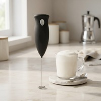 Mousseur à lait automatique de haute qualité, écologique, en acier inoxydable, fonctionnant sur piles, pour café et boissons