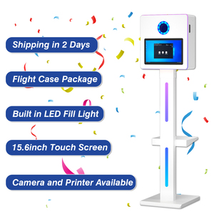 Cabina <span class=keywords><strong>de</strong></span> Fotos Selfie DSLR <span class=keywords><strong>de</strong></span> 15.6 Pulgadas | Pantalla Táctil Interactiva + <span class=keywords><strong>Cuerpo</strong></span> Metálico <span class=keywords><strong>de</strong></span> Avión | Logotipo Gratuito + Envío Global Seguro - Product Image 1