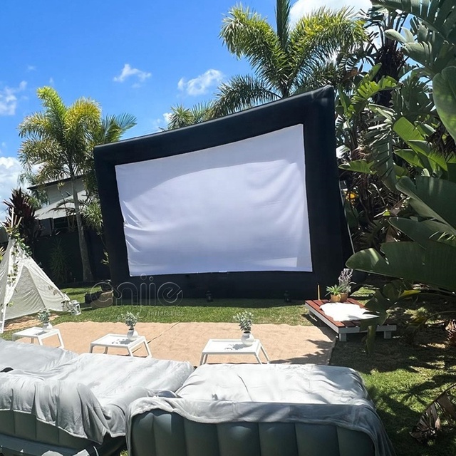 Inflatable Movie Screen Cinema Canvas Inflatable Projection Screen for Outdoor Backyard Parties