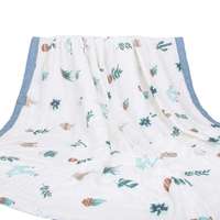 Couverture d'emmaillotage personnalisée en mousseline de coton biologique respirante et douce pour bébé, confortable et portable pour nouveau-né