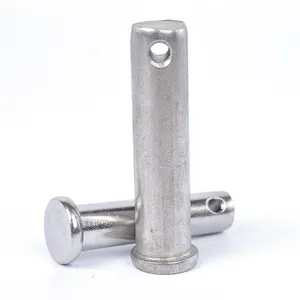 GB 882 DIN1444 Stainless Steel 304 316 round head Plated Clevis Pins With Hole for R cotter pin