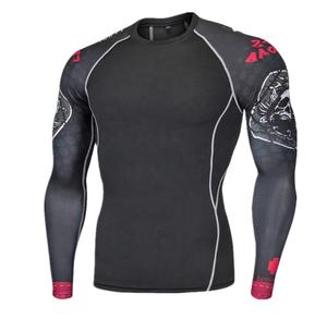 Sublimación camisas de compresión impresas personalizadas, MMA Rash Guards para hombres - Product Image 3