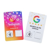 Carte RFID d'entreprise personnalisable avec code QR programmable, puce 213, carte NFC pour avis Google